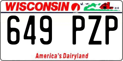 WI license plate 649PZP