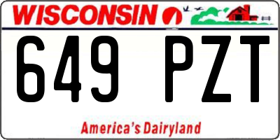 WI license plate 649PZT