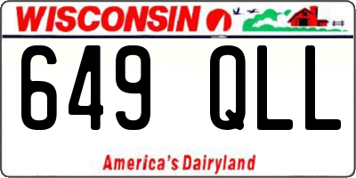 WI license plate 649QLL