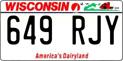 WI license plate 649RJY