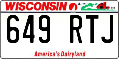WI license plate 649RTJ