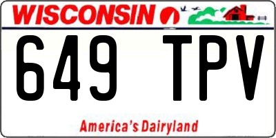 WI license plate 649TPV