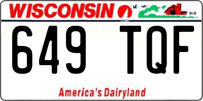 WI license plate 649TQF