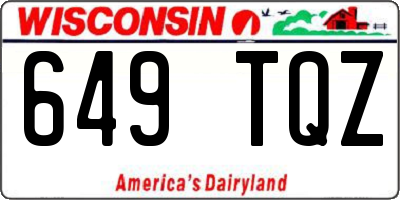 WI license plate 649TQZ