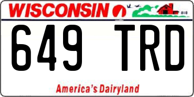 WI license plate 649TRD