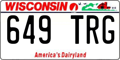 WI license plate 649TRG