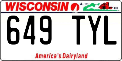 WI license plate 649TYL