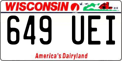 WI license plate 649UEI