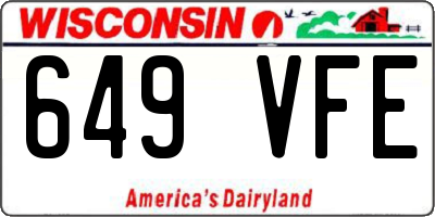WI license plate 649VFE