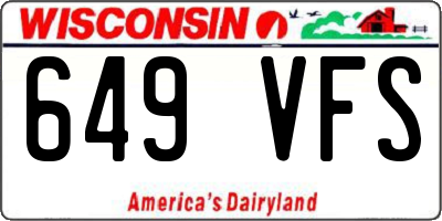 WI license plate 649VFS
