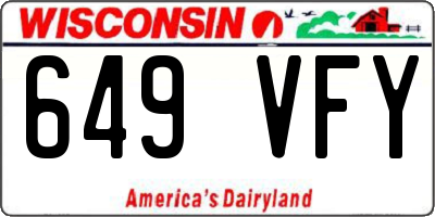 WI license plate 649VFY