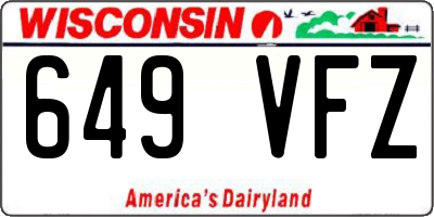 WI license plate 649VFZ