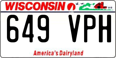 WI license plate 649VPH