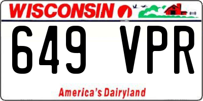 WI license plate 649VPR