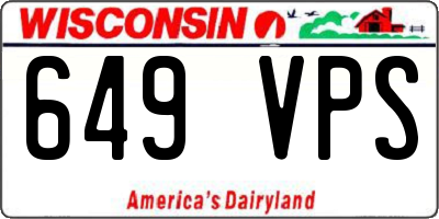 WI license plate 649VPS
