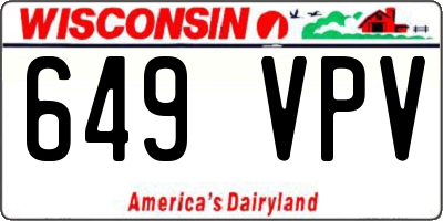 WI license plate 649VPV