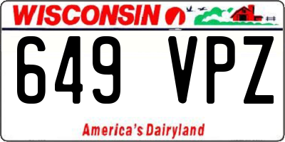 WI license plate 649VPZ