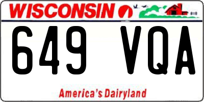 WI license plate 649VQA