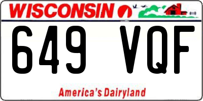 WI license plate 649VQF