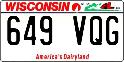 WI license plate 649VQG