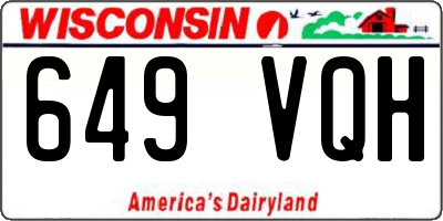 WI license plate 649VQH