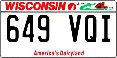 WI license plate 649VQI