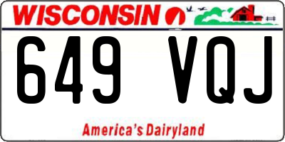 WI license plate 649VQJ