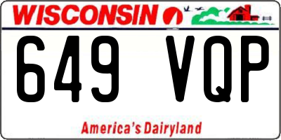 WI license plate 649VQP