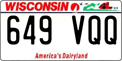 WI license plate 649VQQ