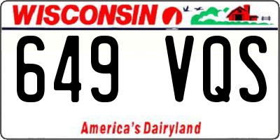 WI license plate 649VQS
