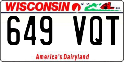 WI license plate 649VQT