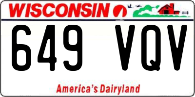 WI license plate 649VQV