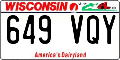 WI license plate 649VQY