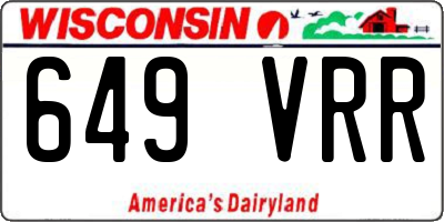 WI license plate 649VRR