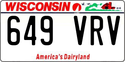 WI license plate 649VRV