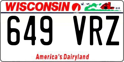 WI license plate 649VRZ