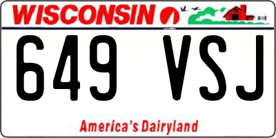 WI license plate 649VSJ