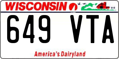 WI license plate 649VTA