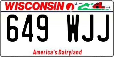 WI license plate 649WJJ