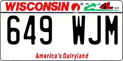 WI license plate 649WJM