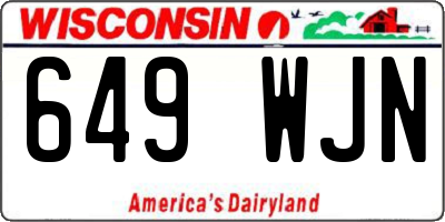 WI license plate 649WJN