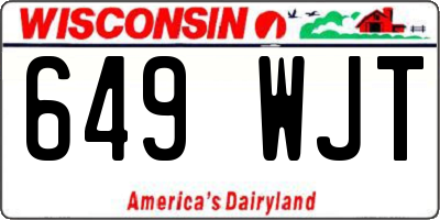 WI license plate 649WJT