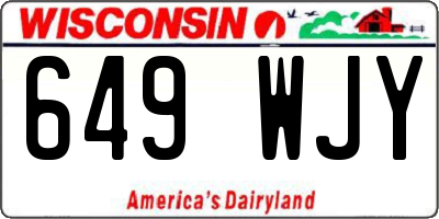 WI license plate 649WJY
