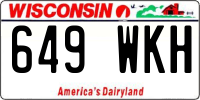 WI license plate 649WKH