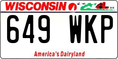 WI license plate 649WKP