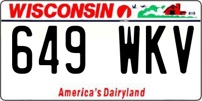 WI license plate 649WKV