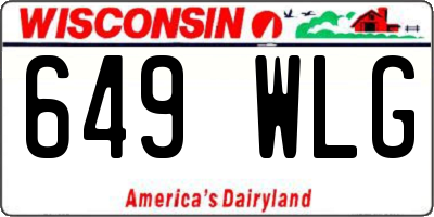 WI license plate 649WLG