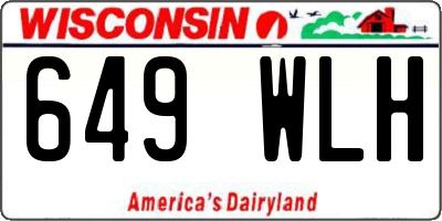 WI license plate 649WLH