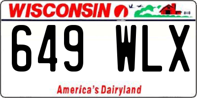 WI license plate 649WLX