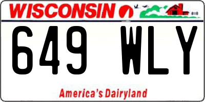 WI license plate 649WLY